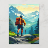 Hiking Digital Art Design
