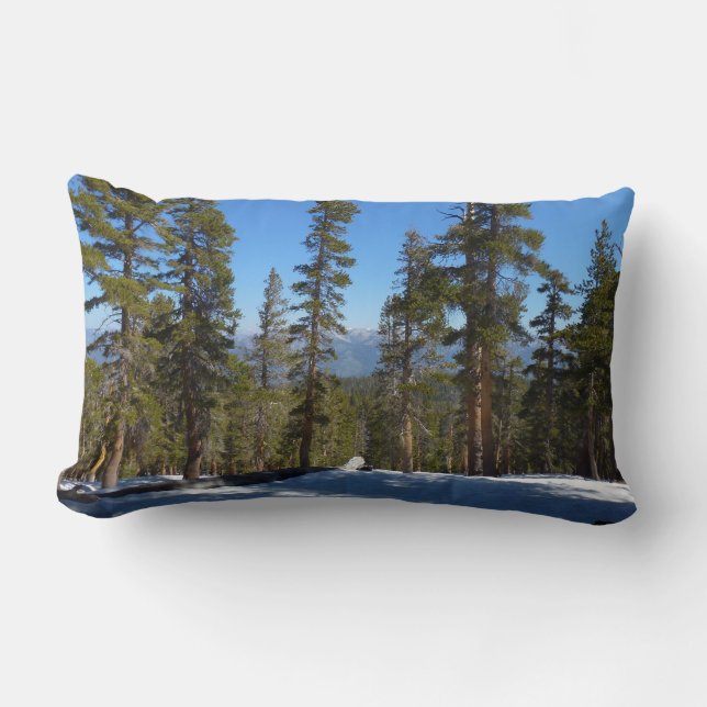 Hiking Down from Mitchell Peak at Sequoia Lumbar Cushion (Front)