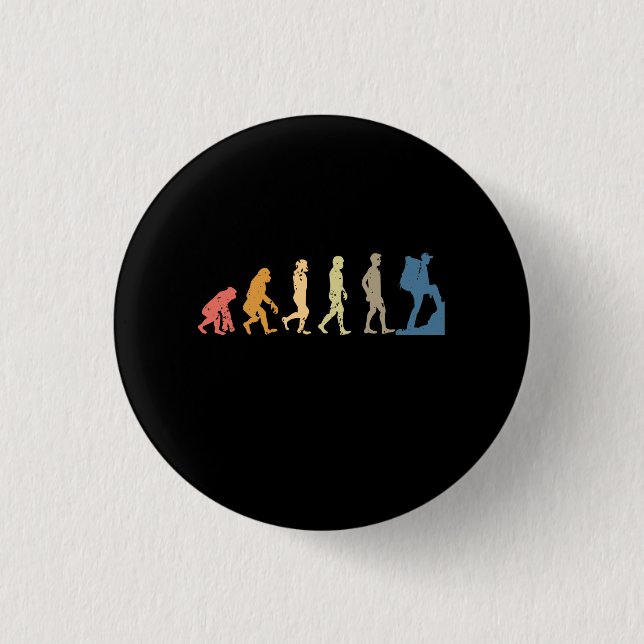 Hiking Evolution 3 Cm Round Badge (Front)