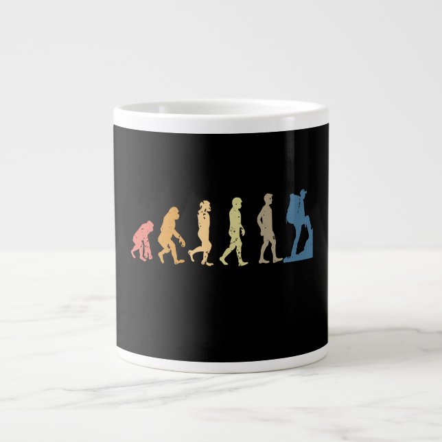 Hiking Evolution Large Coffee Mug (Front)