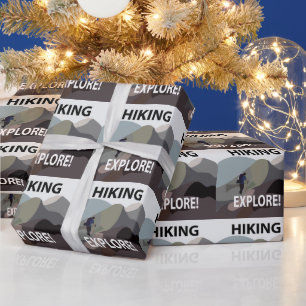 Hiking Explore Mountains Hiking  Wrapping Paper