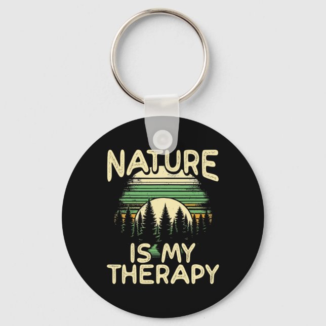 Hiking Explore Wilderness Wanderlust National Park Key Ring (Front)