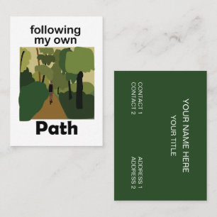Hiking Following My Own Path Nature Photographer Business Card