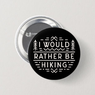 Hiking funny introvert hiker retro vintage black 6 cm round badge