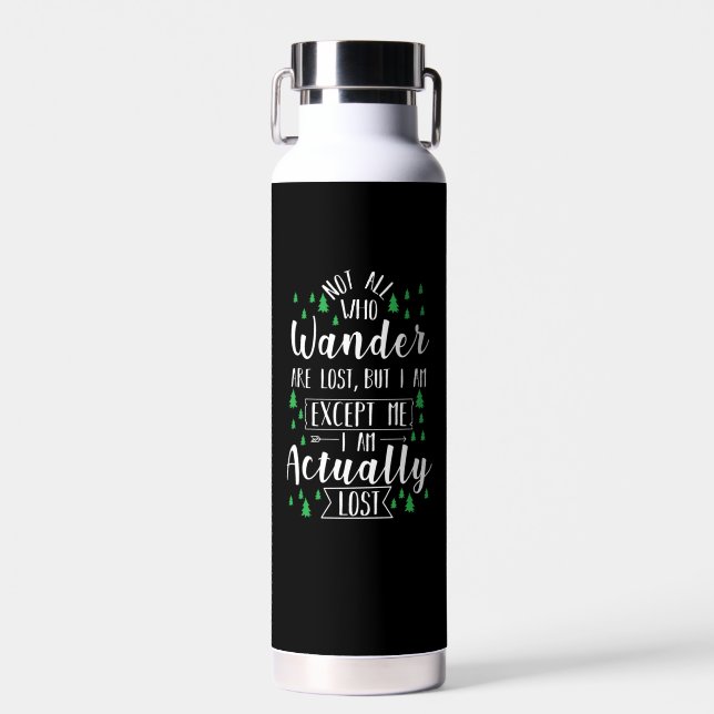 Hiking Funny Saying Water Bottle (Front)