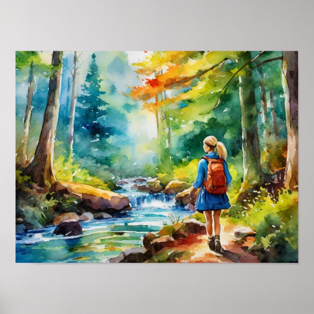 Hiking Girl Poster (Front)