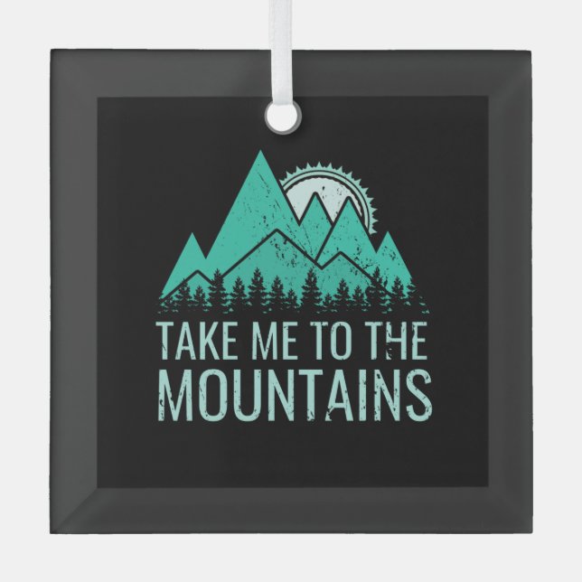 Hiking   glass tree decoration (Front)