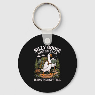 Hiking goose funny hiker humour hike men women  key ring