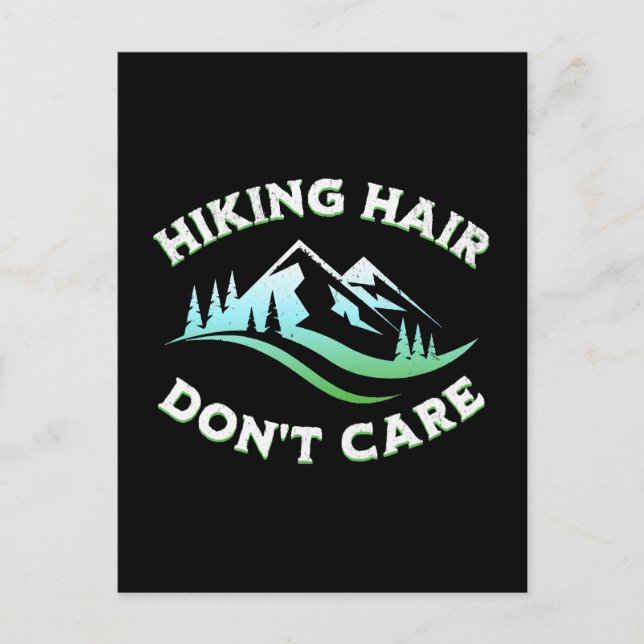 Hiking Hair Don't Care Postcard (Front)