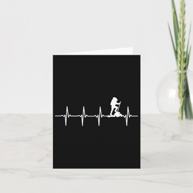 Hiking Heartbeat For Hikers  Card (Front)