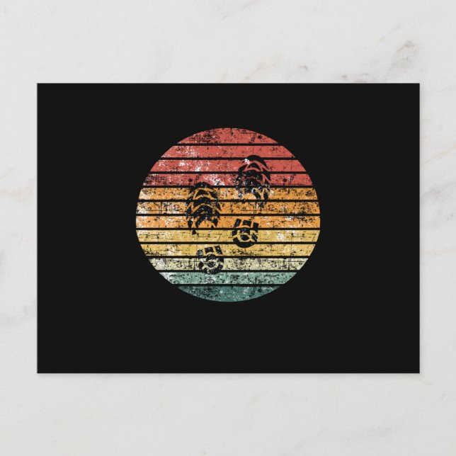 Hiking Hiking Boots Footprint Postcard (Front)