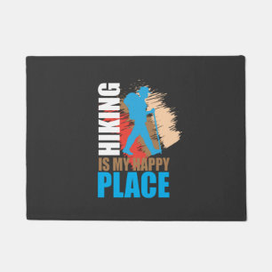 Hiking - Hiking Is My Happy Place Doormat