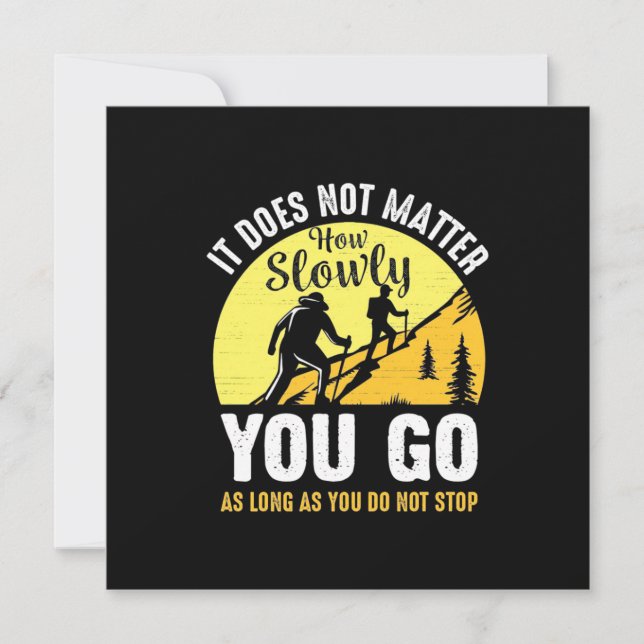 Hiking How Slowly You Go Invitation (Front)