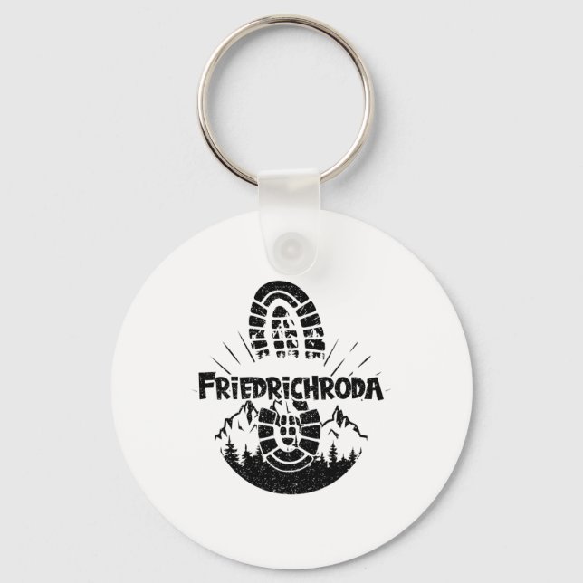 Hiking In Friedrichroda Germany Vacation Hiker  Key Ring (Front)