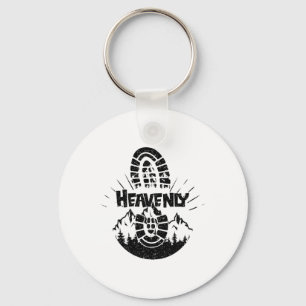 Hiking In Heavenly Western United Vacation Ski Key Ring