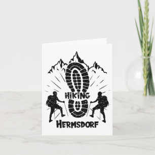 Hiking In Hermsdorf Germany Vacation For Hiker 1  Card