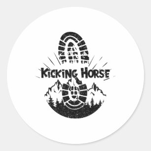 Hiking In Kicking Horse Vacation Ski Classic Round Sticker