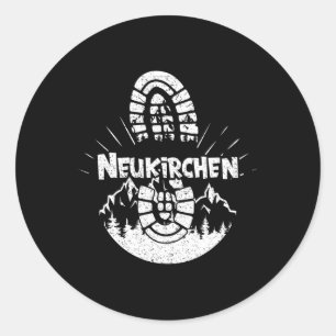 Hiking In Neukirchen Germany Vacation Hiker  Classic Round Sticker
