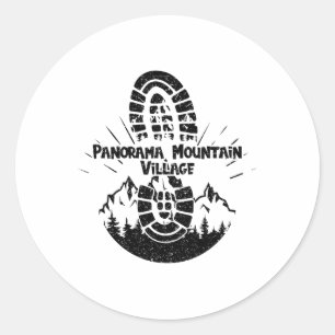 Hiking In Panorama Mountain Village Canada Vacatio Classic Round Sticker