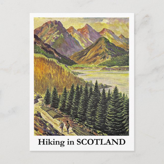 Hiking in Scotland Postcard (Front)