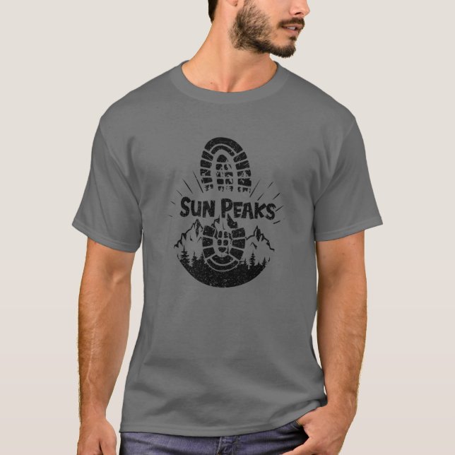 Hiking In Sun Peaks Vacation Ski T-Shirt (Front)
