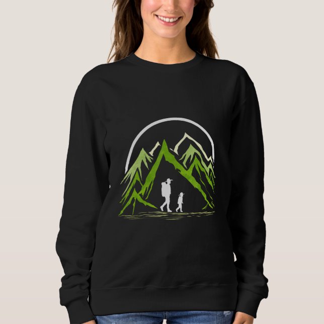 Hiking in the Mountains  Father and Son Sweatshirt (Front)