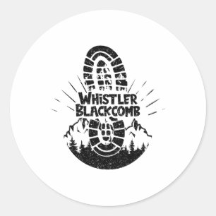 Hiking In Whistler Blackcomb Canada Vacation Ski 1 Classic Round Sticker