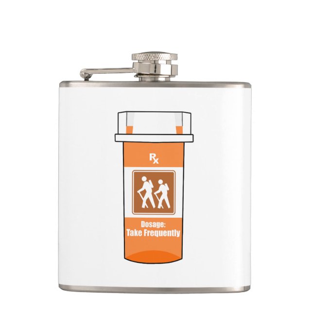 Hiking Is My Drug Hip Flask (Front)