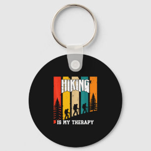 Hiking is my therapy for lovers men women key ring