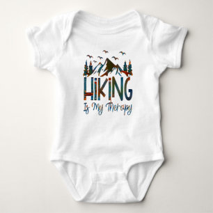 Hiking Is My Therapy, Funny Hiking Baby Bodysuit