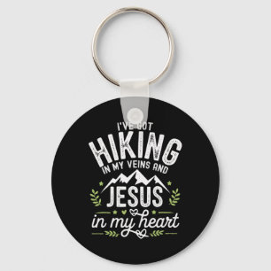 Hiking Jesus Christ Religion Christian Hiker Chris Key Ring