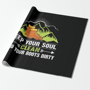 Hiking Keep Your Soul Clean Wrapping Paper