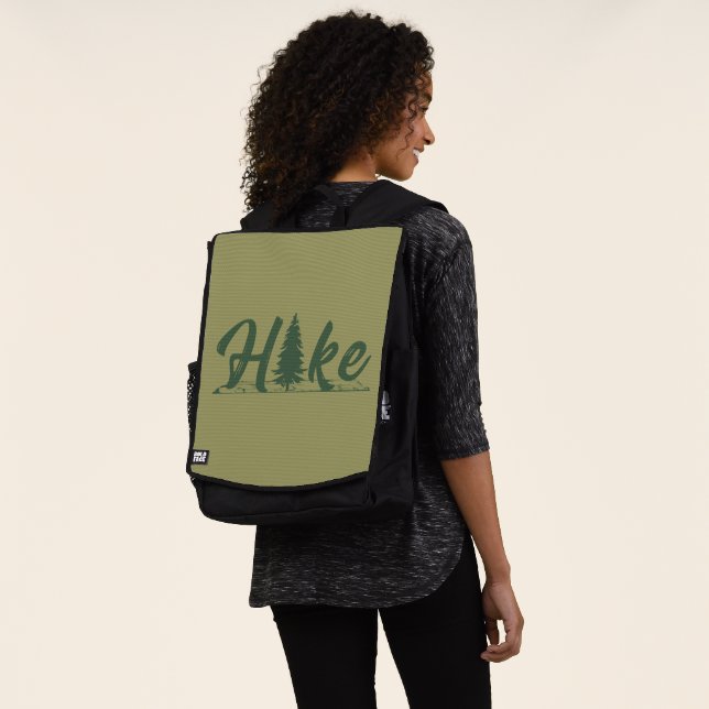 Hiking logo hike hikers with pine tree backpack (Worn)
