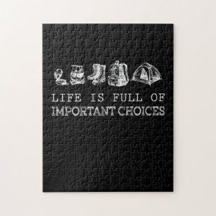 Hiking Lover Life Is Full Of Important Choices Jigsaw Puzzle