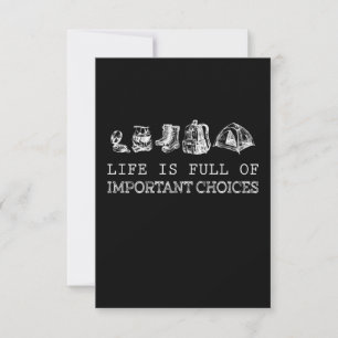 Hiking Lover Life Is Full Of Important Choices RSVP Card