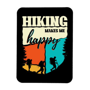 Hiking Makes Me Happy Magnet