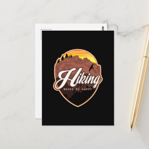 Hiking Makes Me Happy Postcard