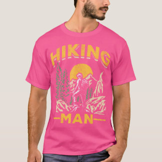 Hiking Man Mountain Hiking Outdoor Trekking - Hiki T-Shirt