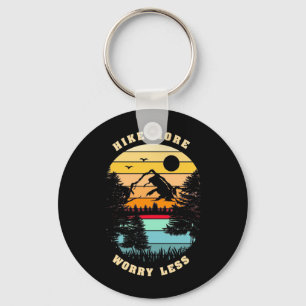 Hiking More Worry Less Key Ring