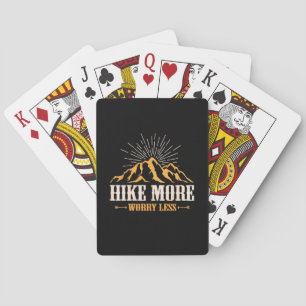 Hiking More Worry Less Playing Cards