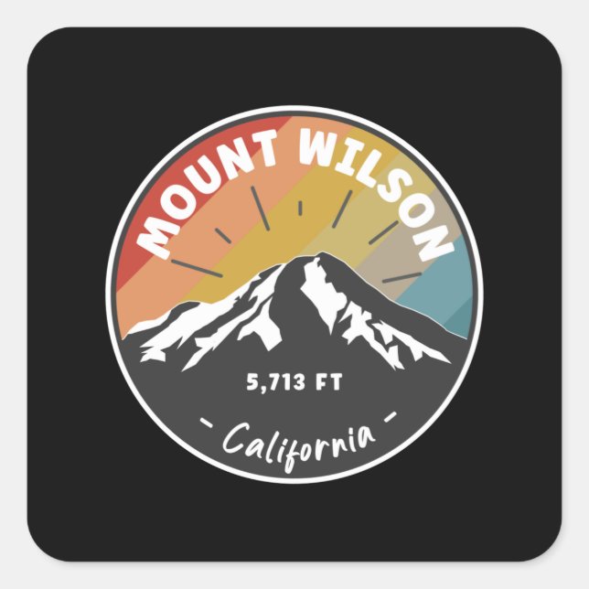 Hiking Mount Wilson California Square Sticker (Front)