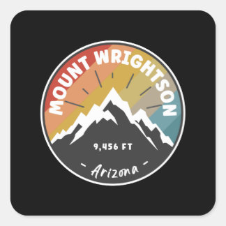 Hiking Mount Wrightson Arizona Square Sticker