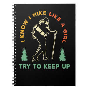 Hiking Mountain Girls Hiking Mountain HikingHike R Notebook