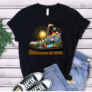 Hiking Mountain Landscape Boot Graphic Nature  Tri-Blend Shirt