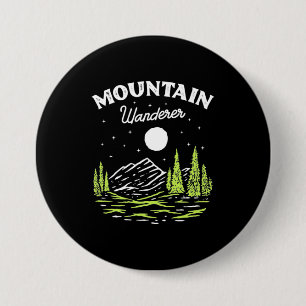 Hiking Mountain Wanderer 7.5 Cm Round Badge