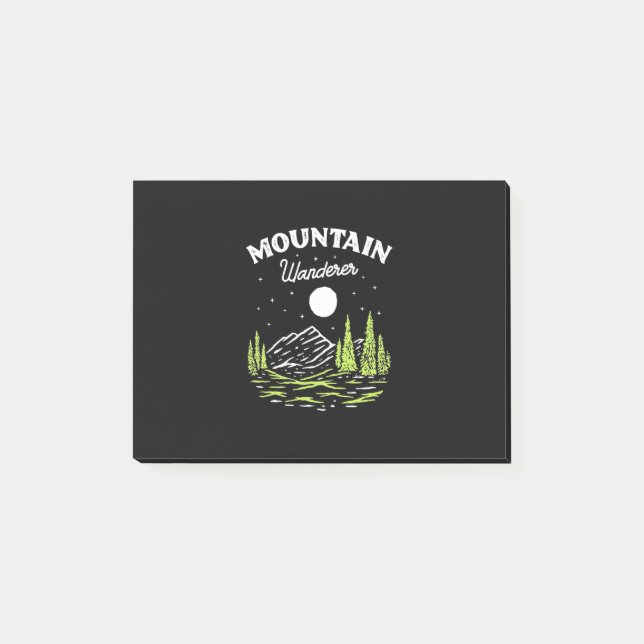 Hiking Mountain Wanderer Post-it Notes (Front)