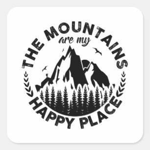 Hiking mountains Bergsteiger Hiker gift ideas Square Sticker