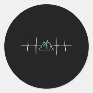 Hiking Mountains Climbing Hiking Hebeat Classic Round Sticker