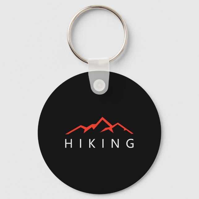 Hiking Mountains Cool Hiker  Key Ring (Front)