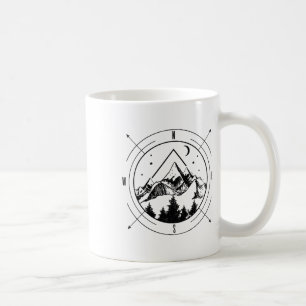 Hiking Mountains Nature Camping Comp Outdoor Hiker Coffee Mug